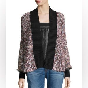 Zadig & voltaire open frunt multi color cardigan